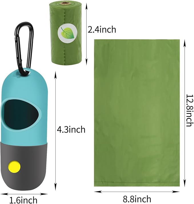 Tain Pet Supplies Dog Poop Bag Holder with Clip – Portable Waste Bag Dispenser