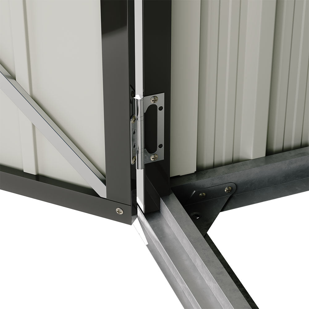 5x3ft Grey Outdoor Tool Storage Shed with Sloped Top
