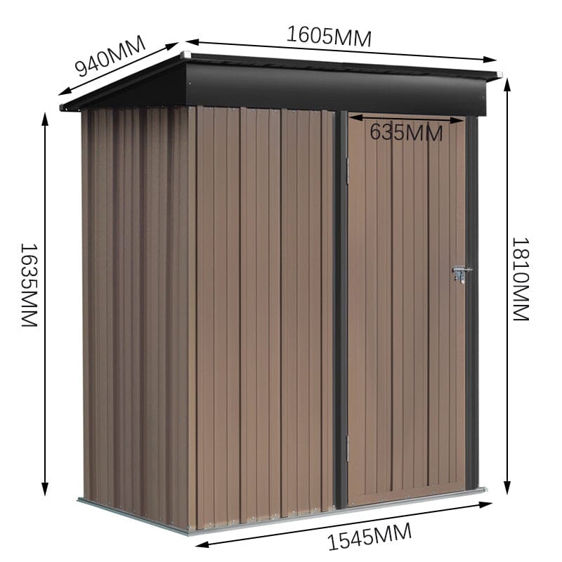 3x5ft Garden Storage Mrtalo Classic Lockable Tool and Bike Shed