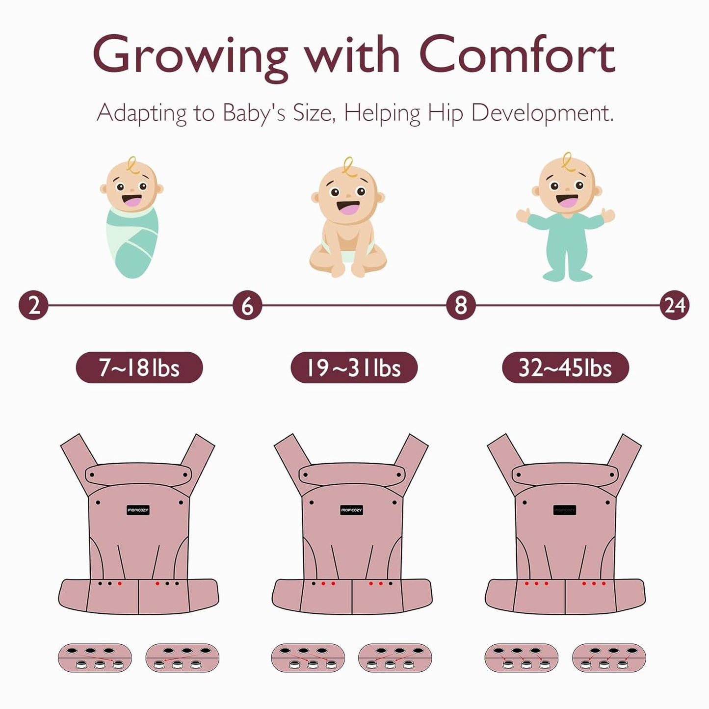 Momcozy Baby Carrier Cotton Leopard – Ergonomic & Comfortable