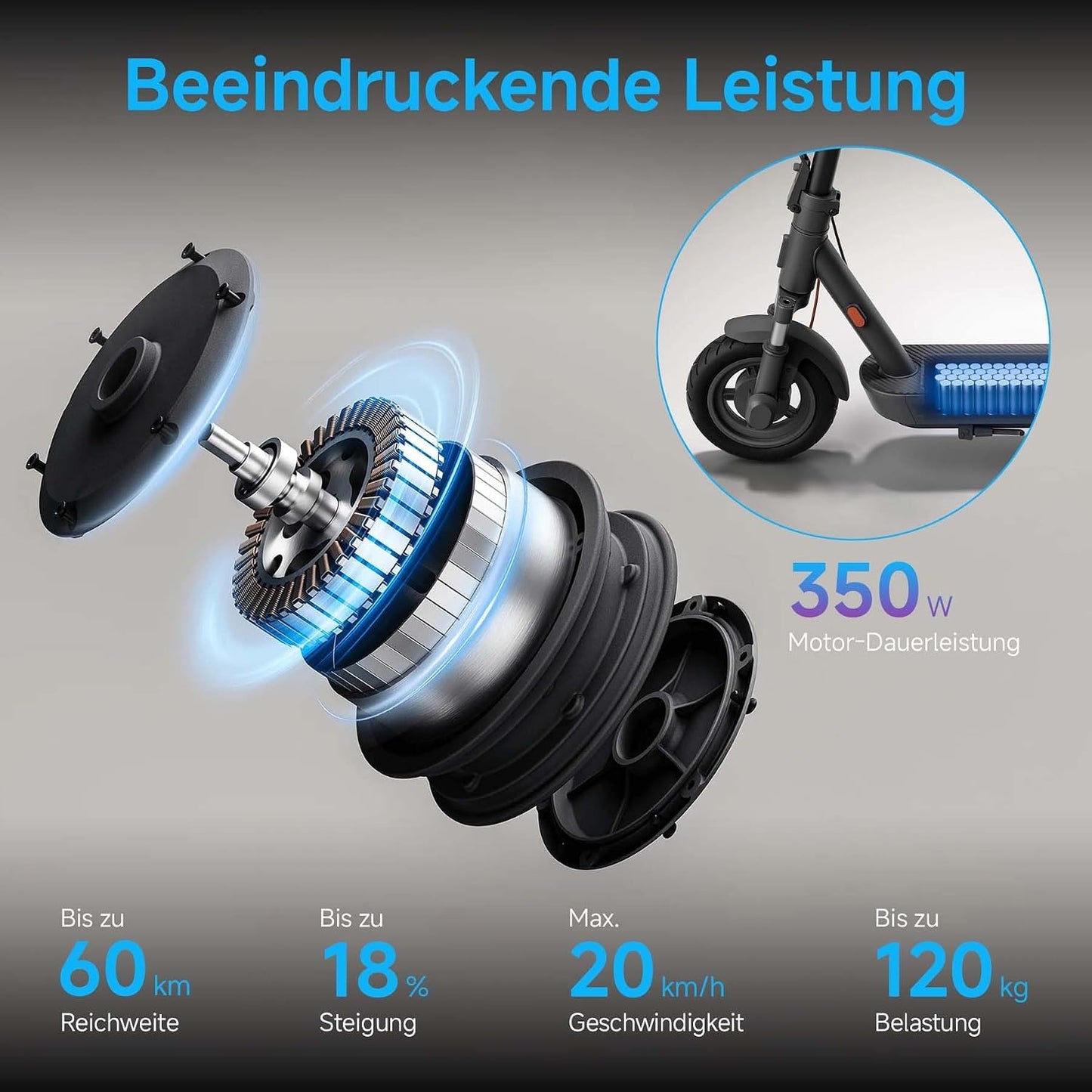 Xiaomi Electric Scooter 5 E-Scooter with ABE, Up to 60 km Range, 350 W Motor, 10 Zoll Pneumatic Tyres, Front Suspension, LED Display, Blinker, Anthracite