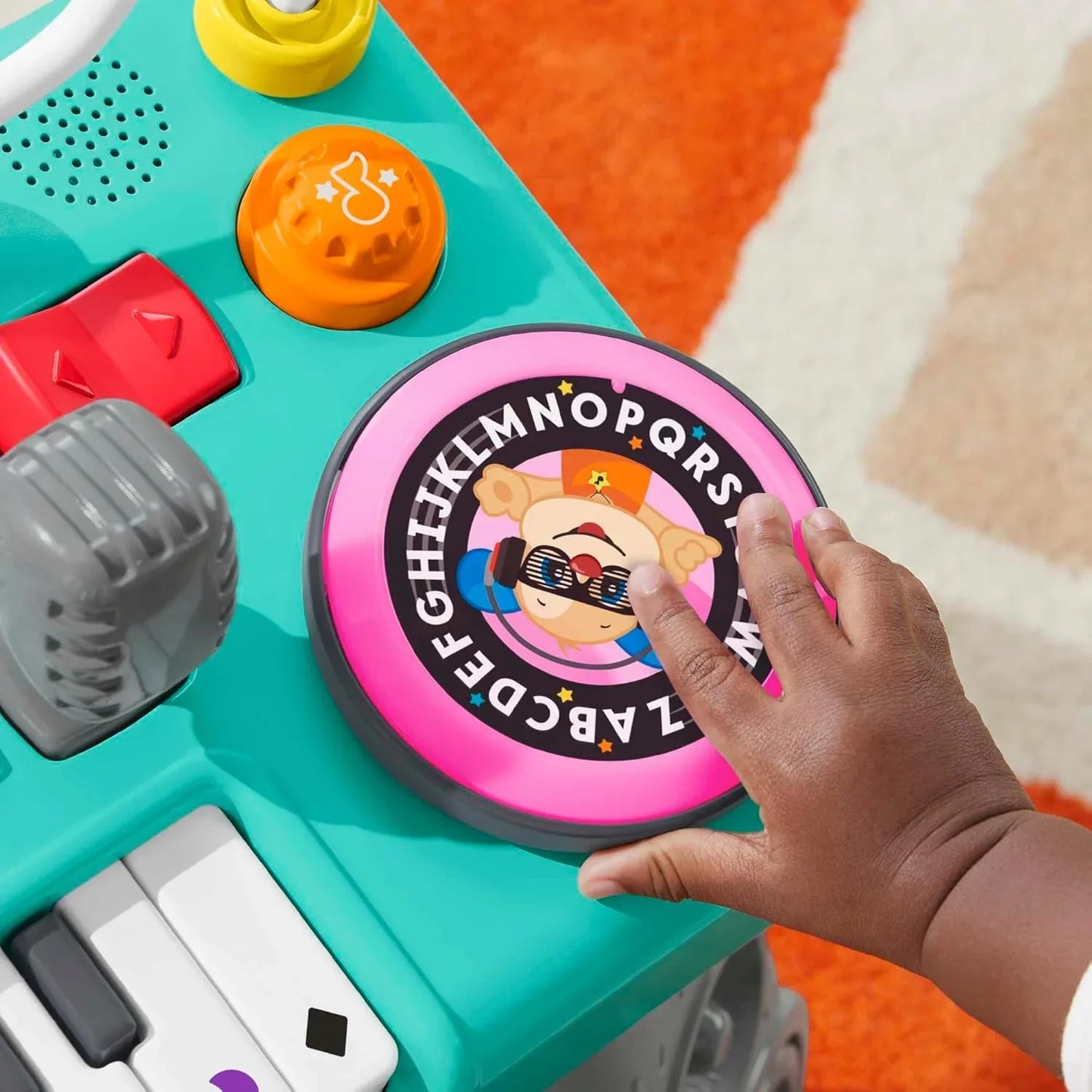 Fisher-Price 3-in-1 Interactive Learning Activity Table with Piano, Lights, Sounds & Microphone