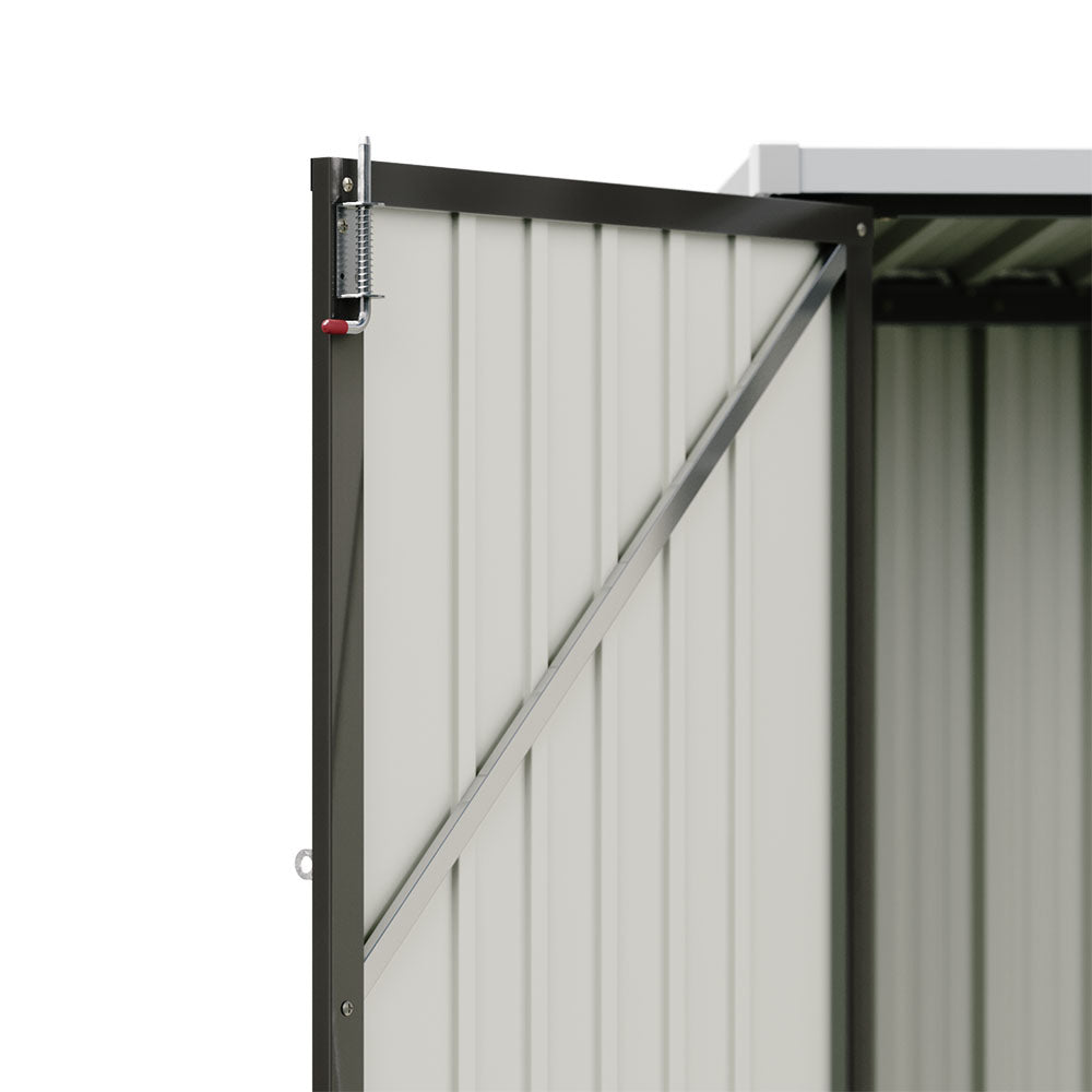 5x3ft Grey Outdoor Tool Storage Shed with Sloped Top
