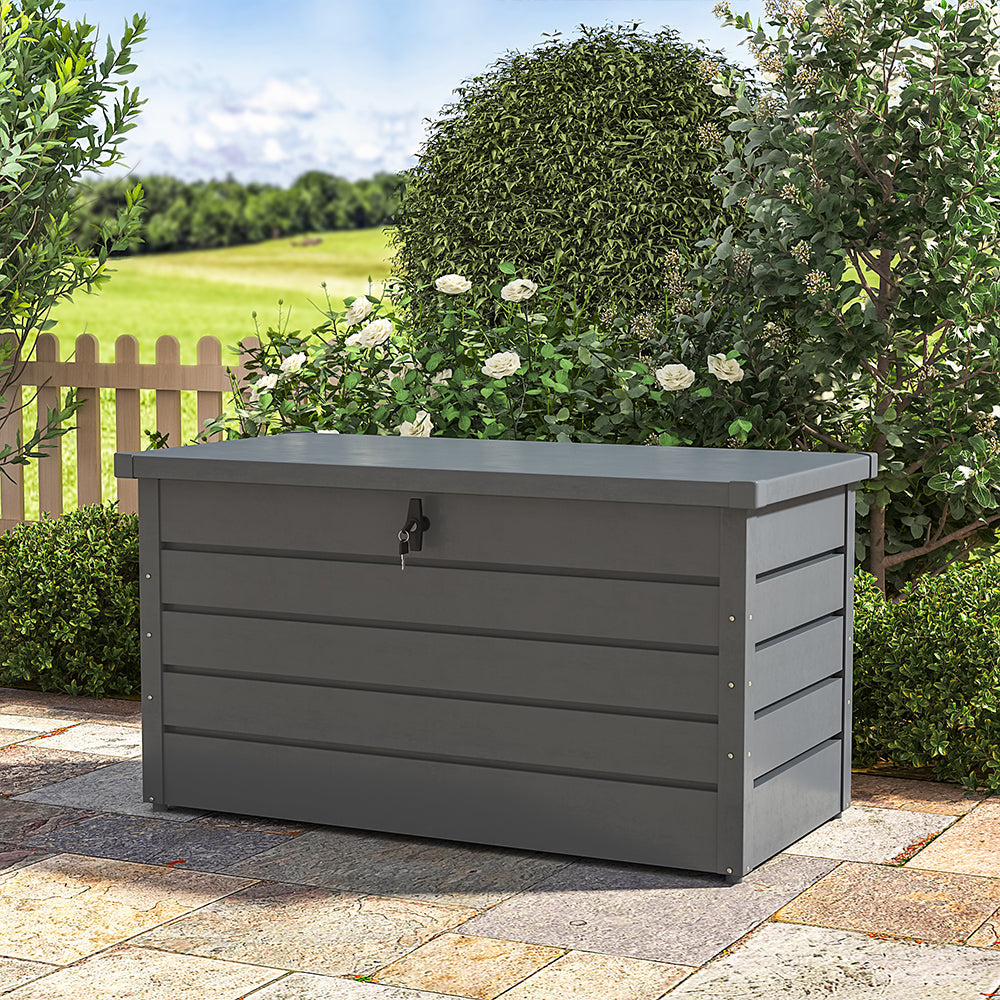 350L Garden Waterproof Steel Lockable Storage Box