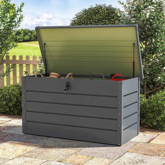 350L Garden Waterproof Steel Lockable Storage Box
