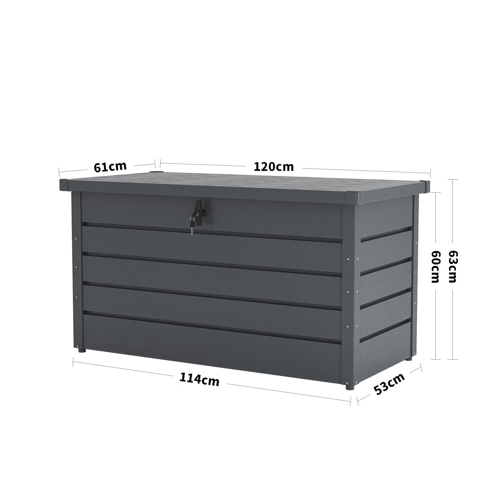 350L Garden Waterproof Steel Lockable Storage Box