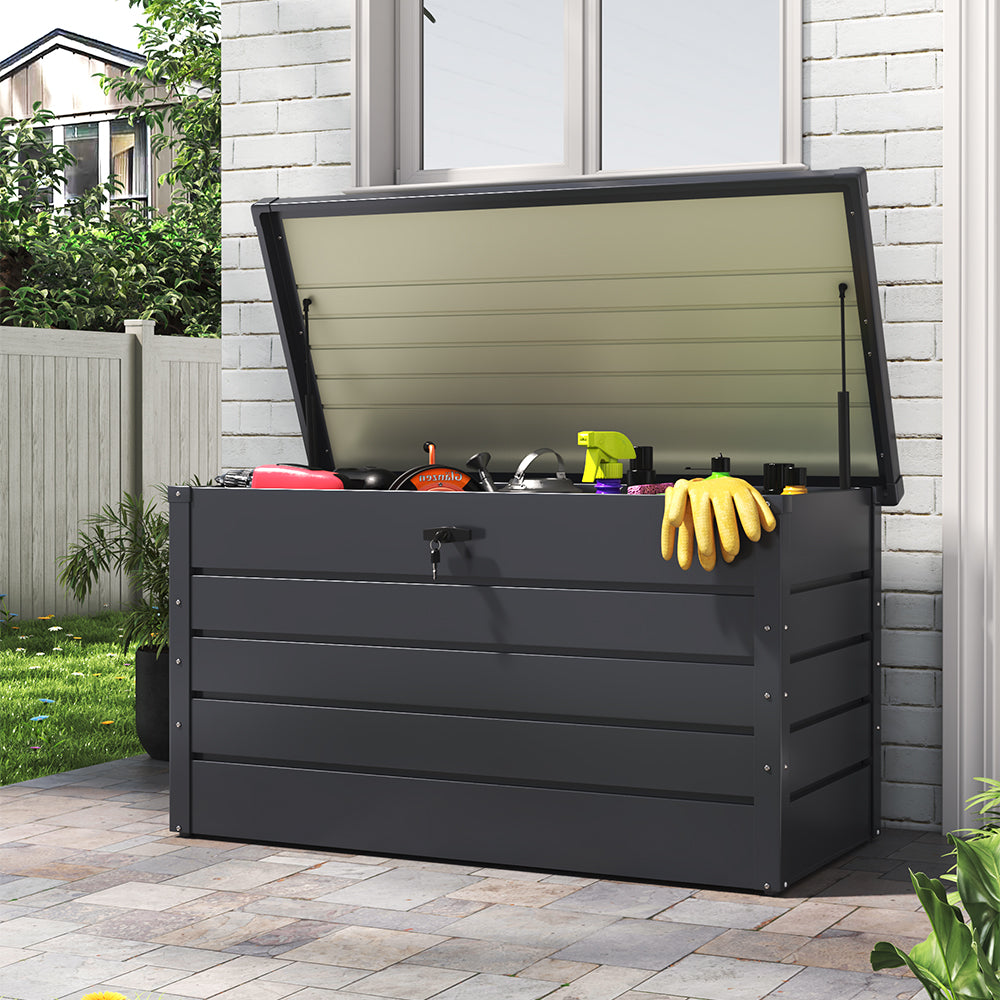 350L Garden Waterproof Steel Lockable Storage Box