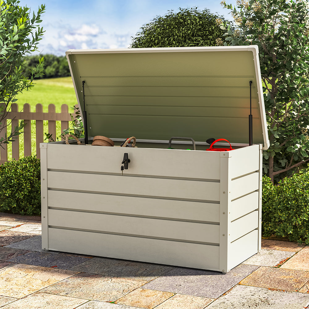350L Garden Waterproof Steel Lockable Storage Box