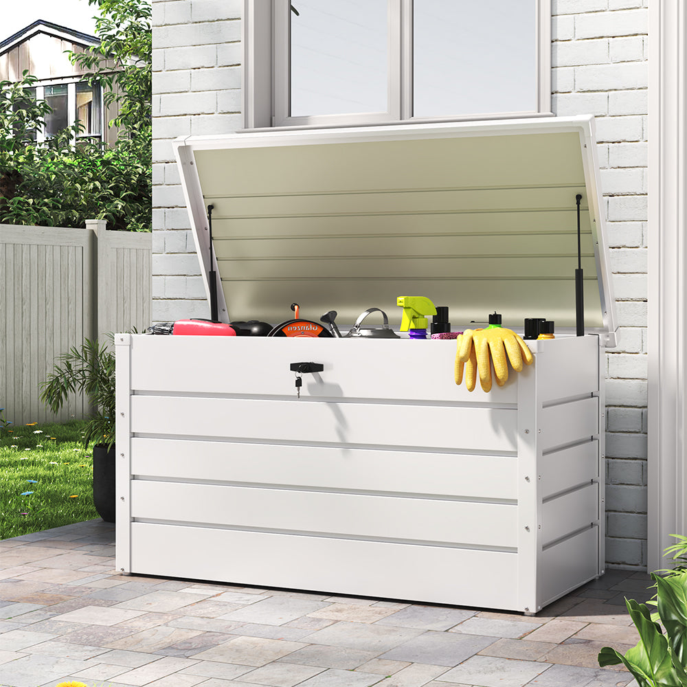 350L Garden Waterproof Steel Lockable Storage Box