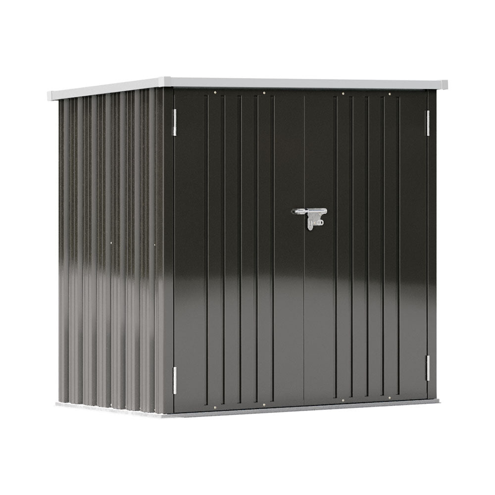 5x3ft Grey Outdoor Tool Storage Shed with Sloped Top